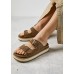 Σανδάλια Γυναικεία NORDIC BUCKLE TAN D.Franklin