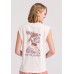  Γυναικείο t-shirt  Funky Buddha Αμάνικο με τύπωμα σε boho look