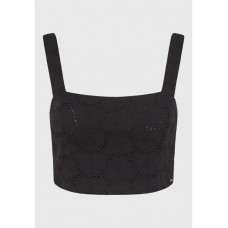 Tank top crop με κέντημα