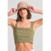 Tank top crop με κέντημα