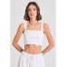 Tank top crop με κέντημα