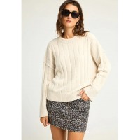 Γυναικεία Πλεκτή μπλούζα με τελείωμα rib Funky Buddha